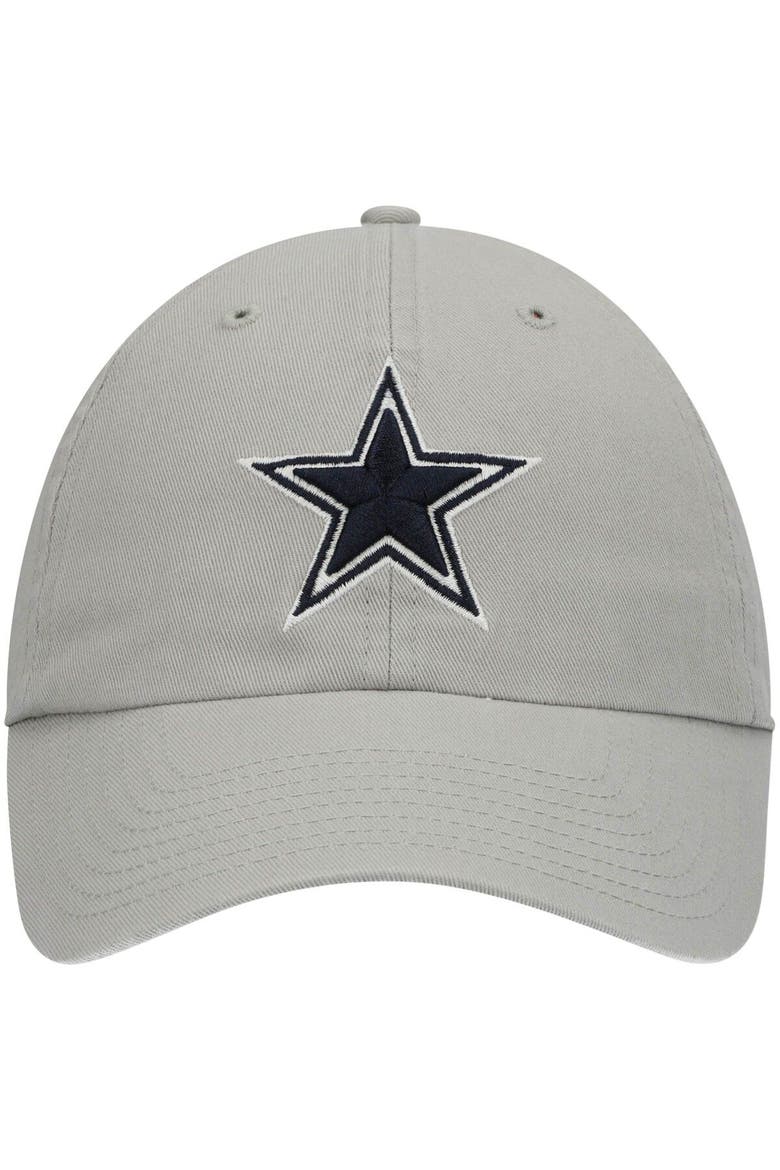 Men's '47 Gray Dallas Cowboys Primary Clean Up Adjustable Hat, Alternate, color, Gray
