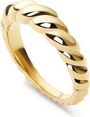 Ana Luisa Gold Twist Ring - Rope Slim