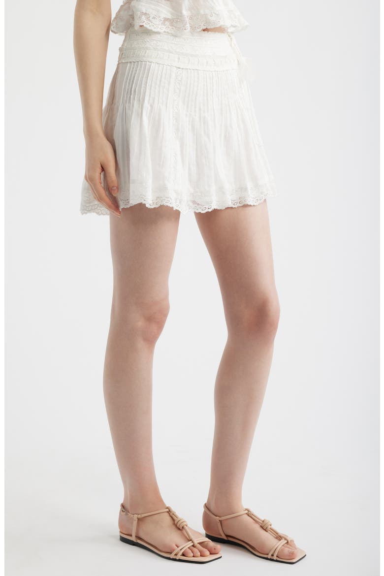 Solena Lace Miniskirt, Alternate, color, WHITE