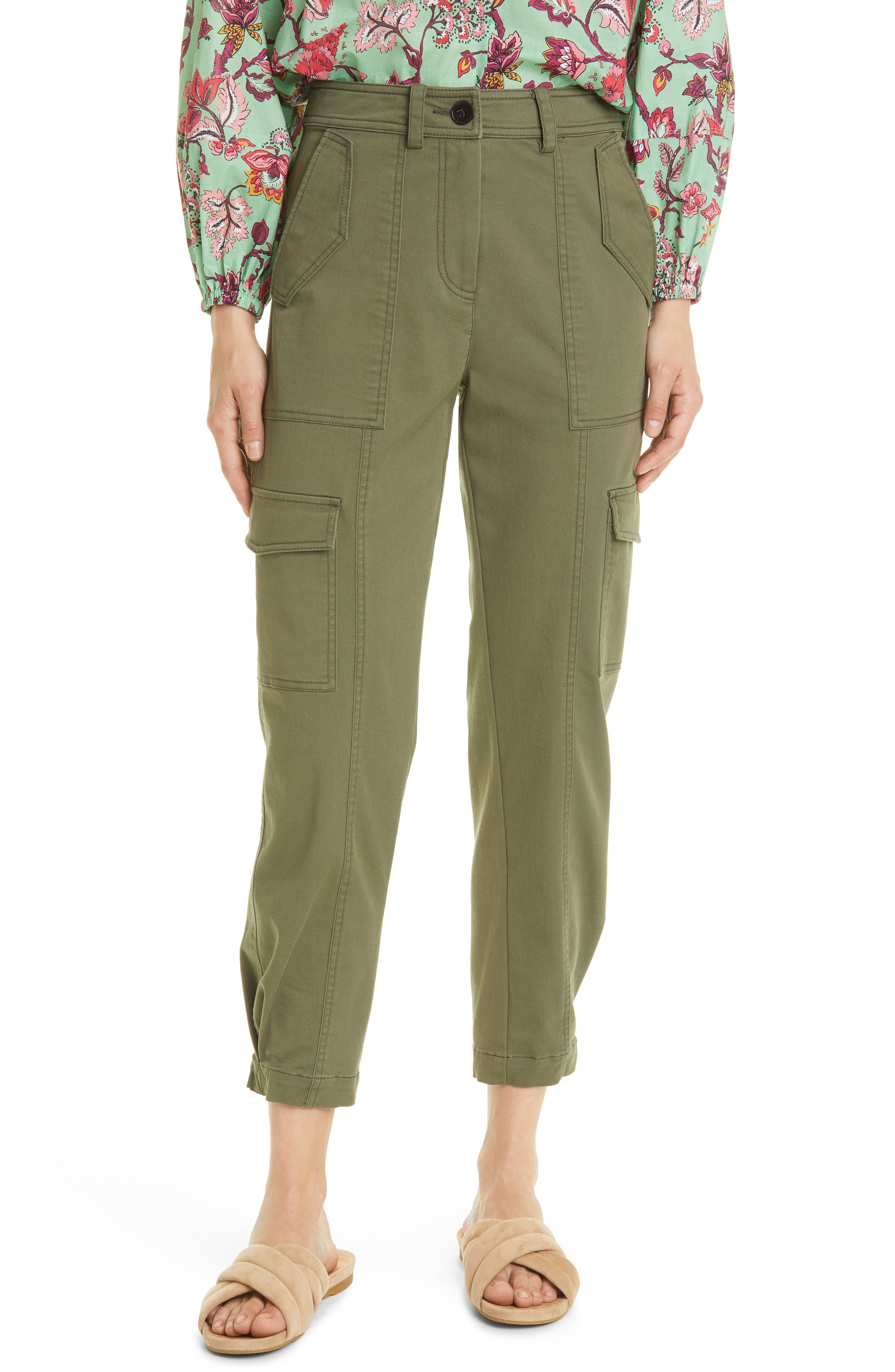 Derek Lam 10 Crosby Elian Cotton Blend Utility Pants