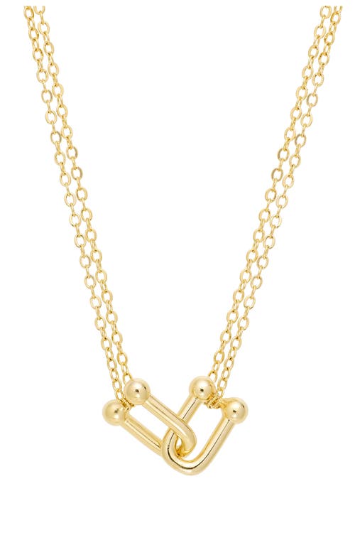 ATHRA LUXE Double Chain Interlocking Link Necklace in Gold  product