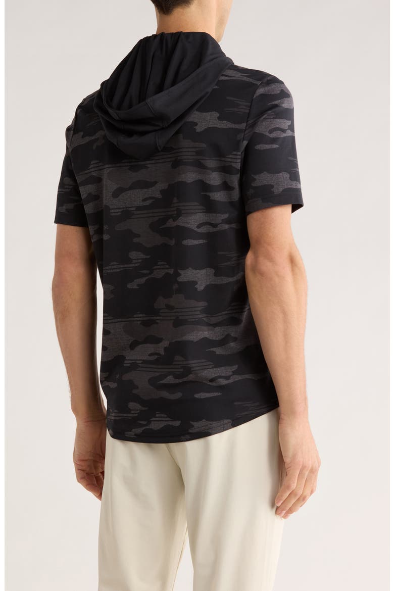 Showdown Stealth Knit Polo, Alternate, color, BLACK