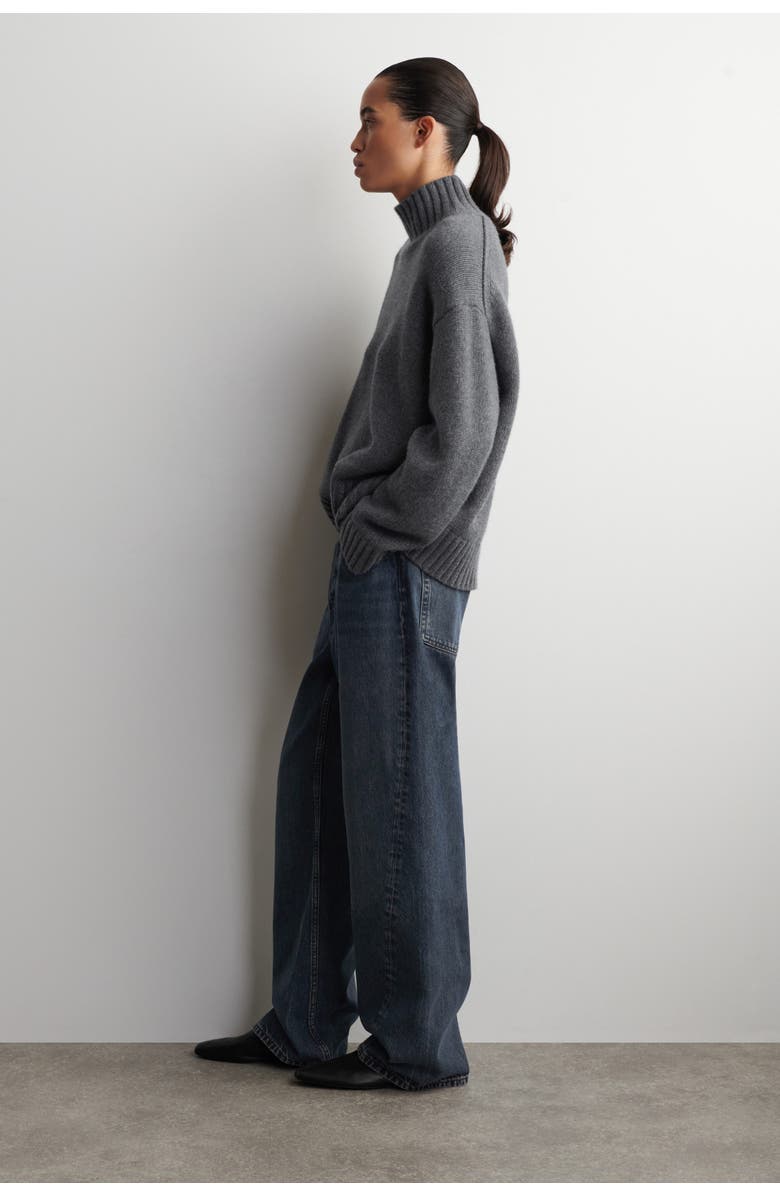 COS Facade Straight-Leg Jeans, Alternate, color, Dusty Blue
