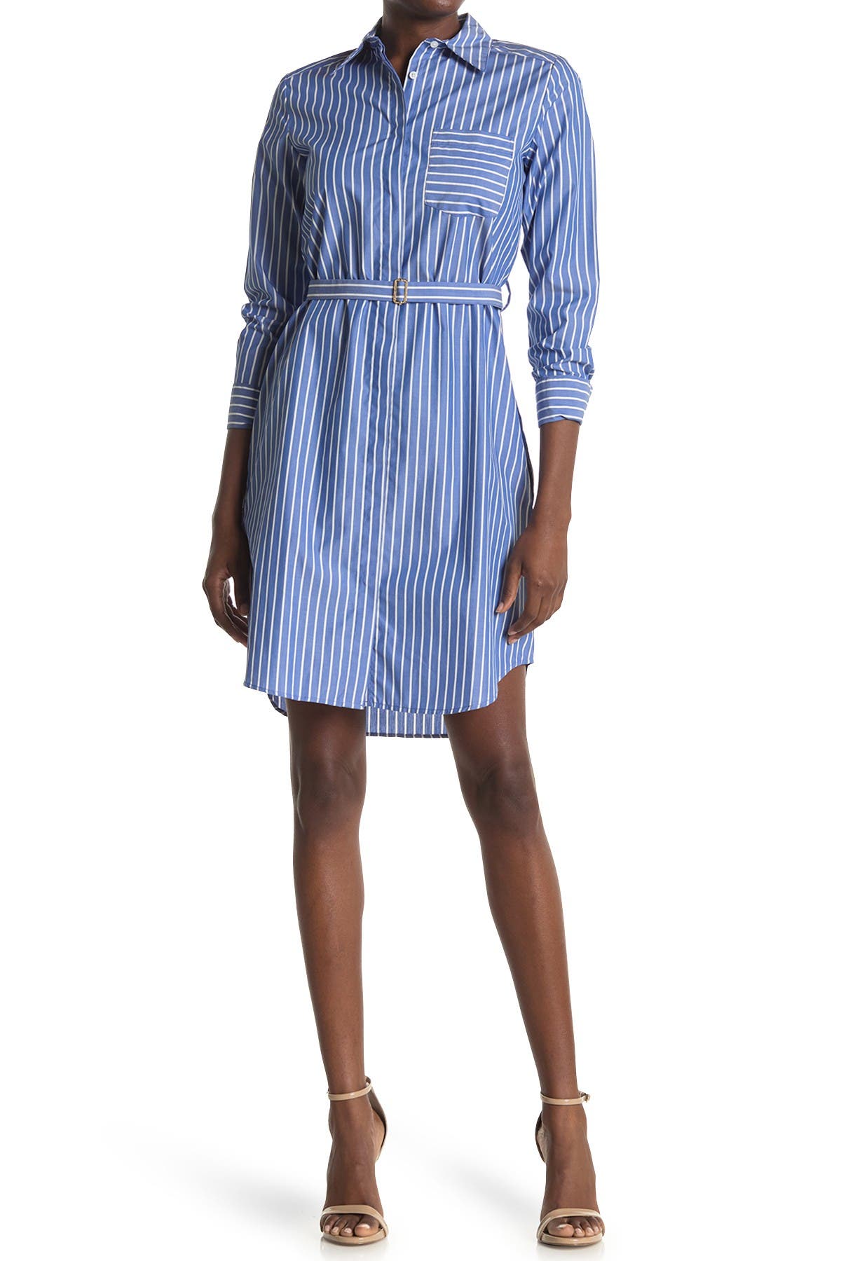 calvin klein striped shirt dress Calvin Klein CK Striped Polo Shirt Dress Womens Size Large Blue White Pink