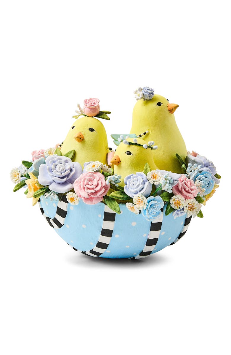 MACKENZIE CHILDS Patience Brewster Chicks in Egg Figurine, Main, color, Blue