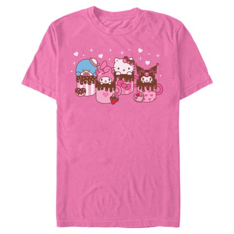 Men's Hello Kitty Lovely Mug Friends  Graphic T-Shirt