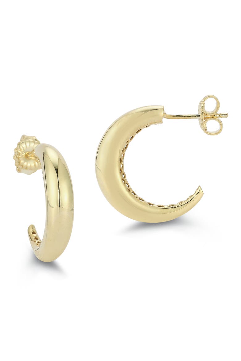 Tapered Hoop Earrings, Main, color, GOLD