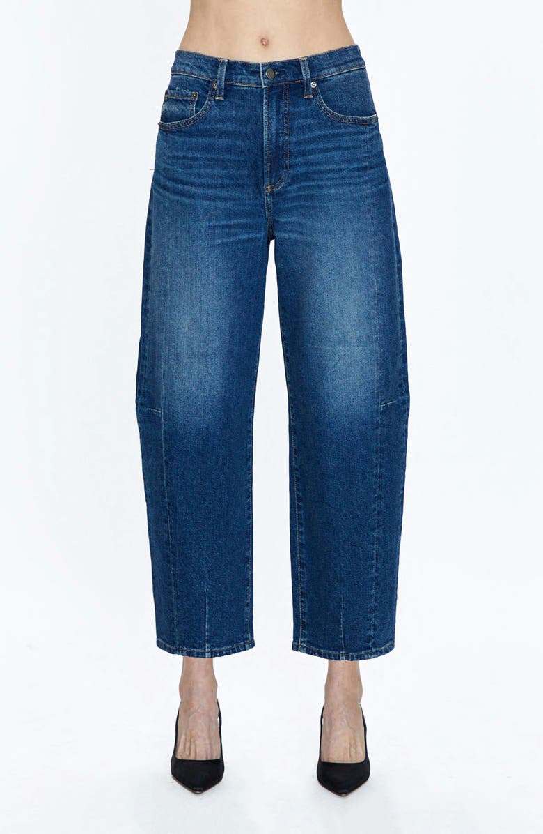 Pistola Eli High Waist Crop Barrel Leg Jeans, Main, color, Mixer