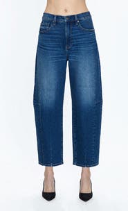 Pistola Eli High Waist Crop Barrel Leg Jeans