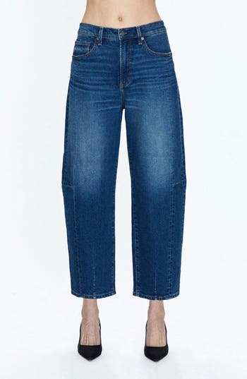 Pistola Eli High Waist Crop Barrel Leg Jeans