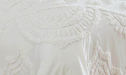 Beatrice Home Fashions Lotus Chenille Comforter In Ivory