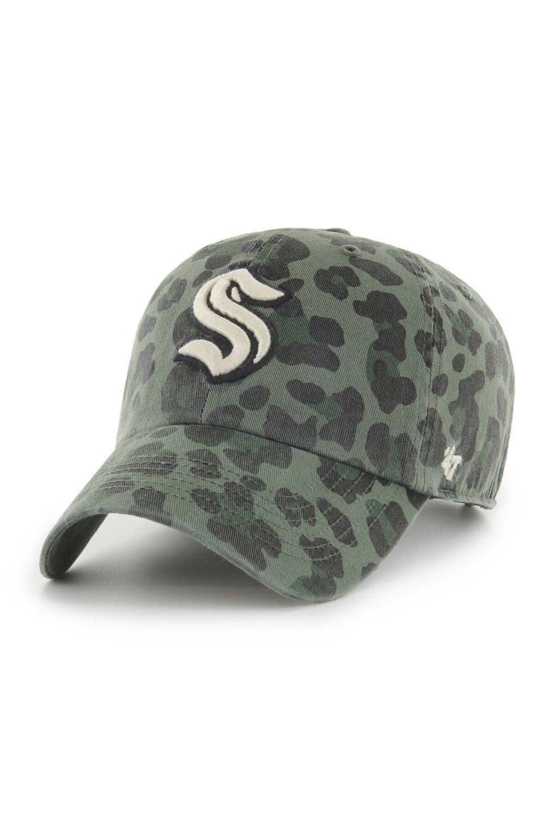 Women's '47 Green Seattle Kraken Bagheera Clean Up Adjustable Hat, Main, color, Green