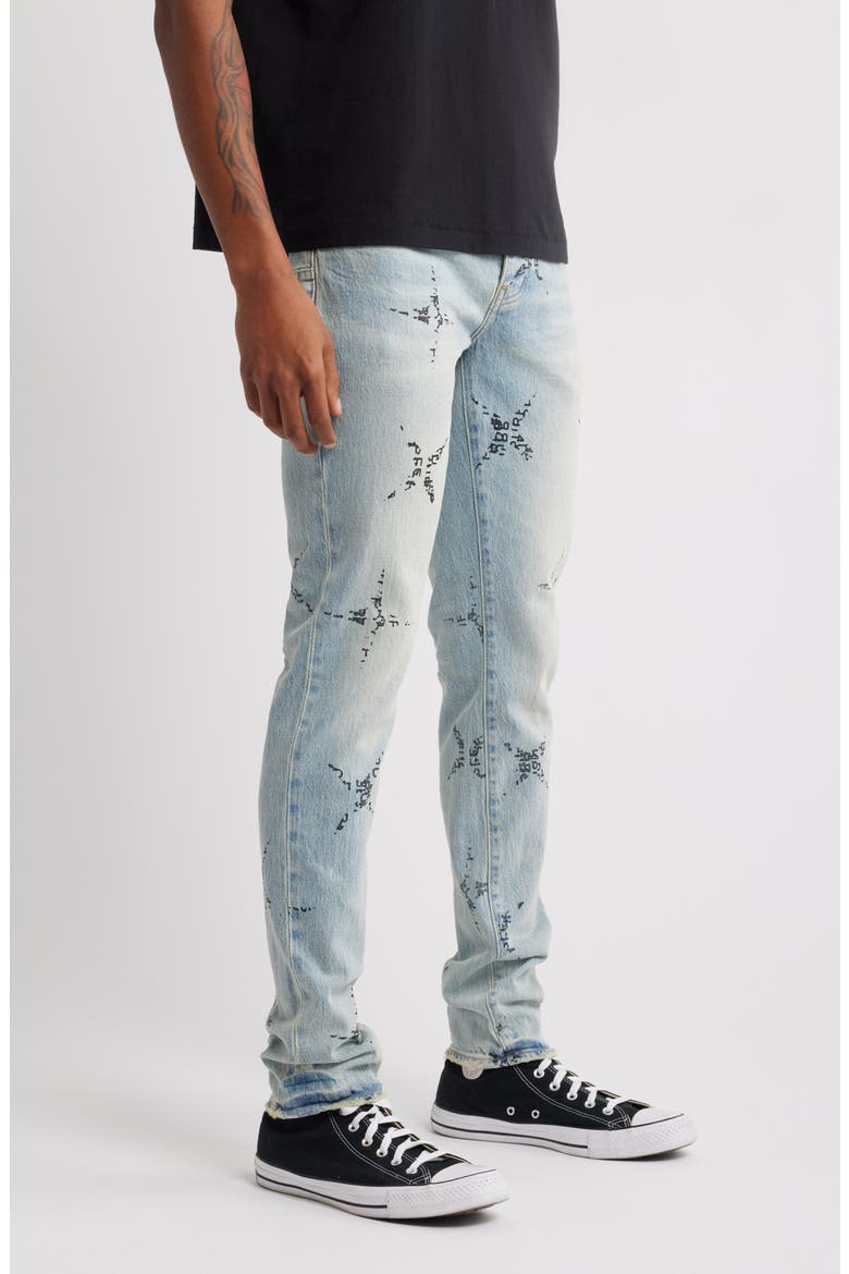 High Waist Raw Hem Skinny Jeans, Alternate, color, LIGHT INDIGO
