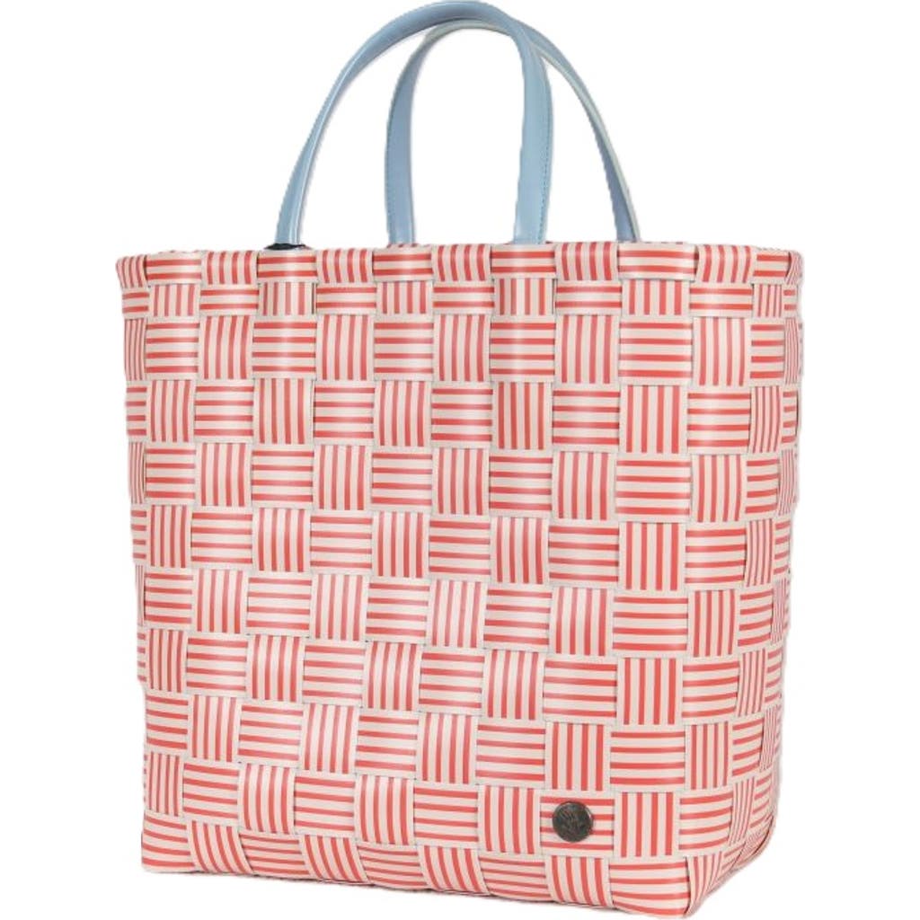 Handed By Joy Recycled Plastic Shopper In Coral Red