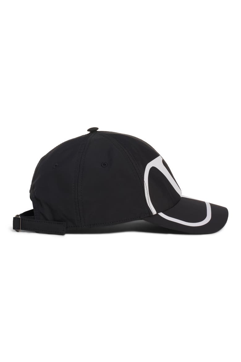 Valentino VLOGO Baseball Cap, Alternate, color, BLACK/ WHITE
