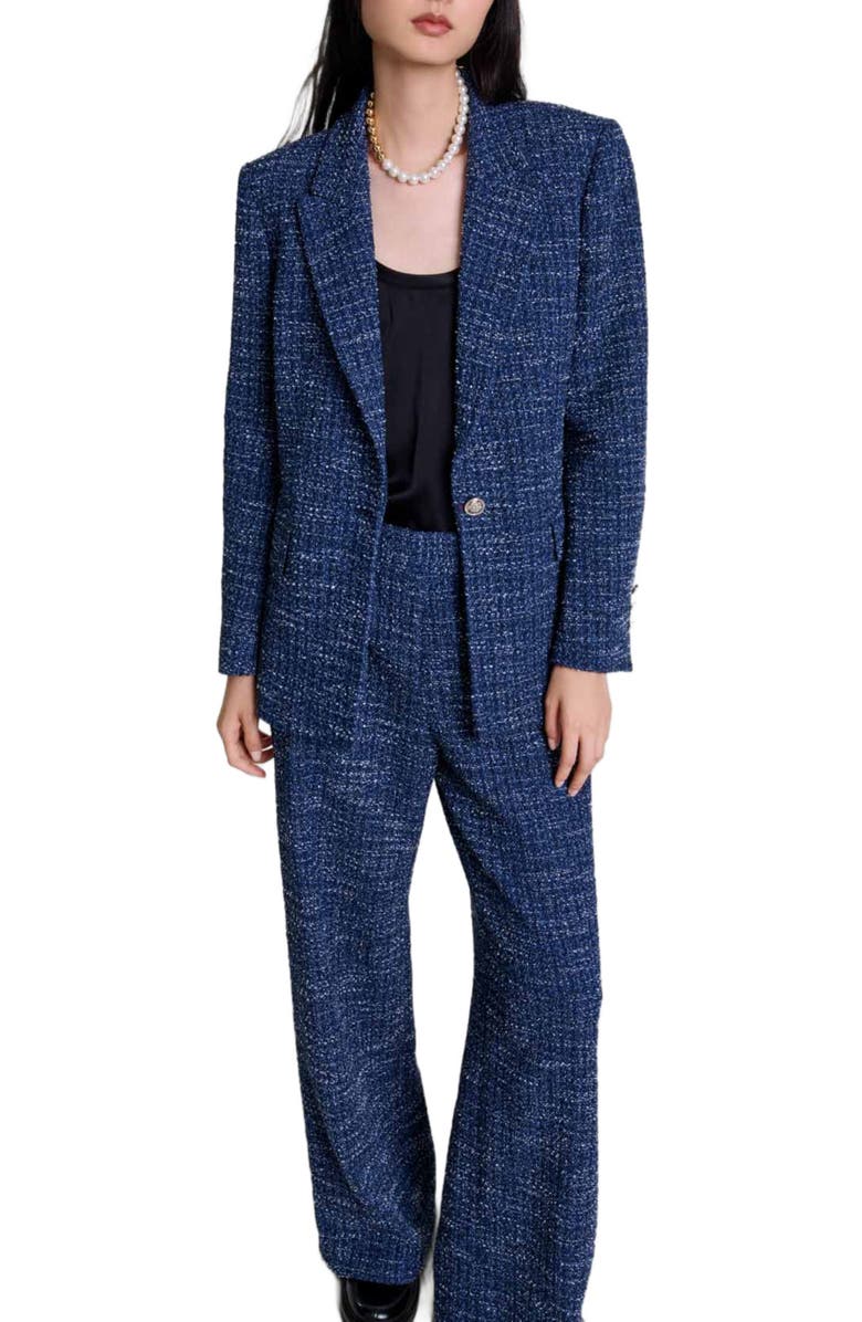 maje Tweed jacket, Alternate, color,