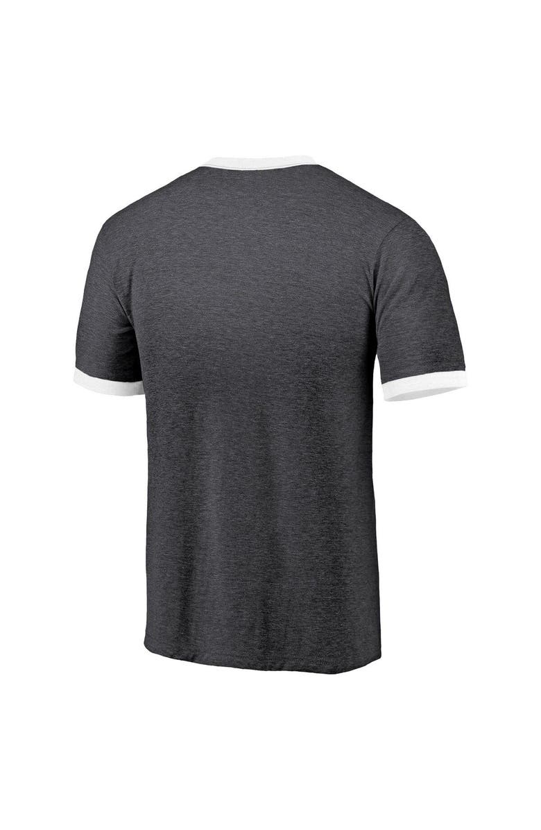 Majestic Threads Men's Majestic Threads Heathered Black Vegas Golden Knights Ringer Contrast Tri-Blend T-Shirt, Alternate, color, 