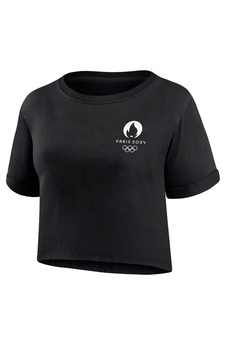 FANATICS Women's Fanatics Branded Black Paris 2024 Summer Olympics Static Fashion Cropped T-Shirt, Alternate, color, 