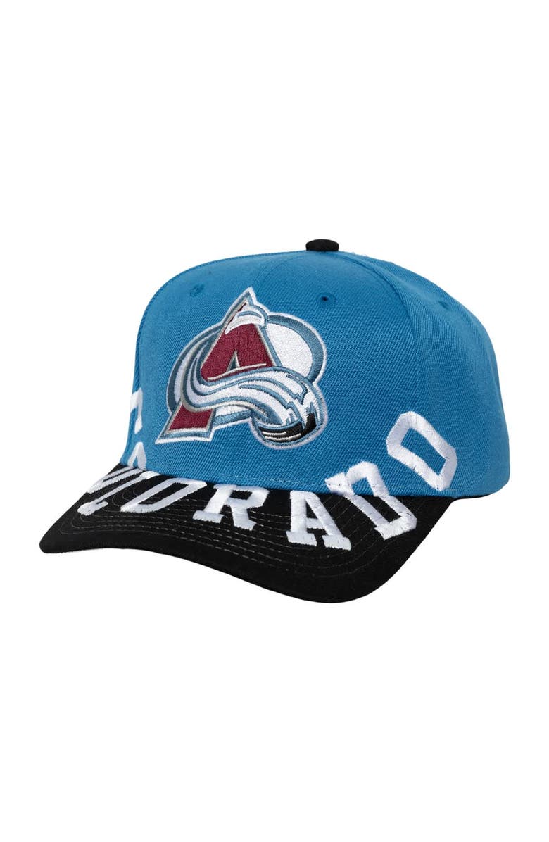 Mitchell & Ness Men's Mitchell & Ness Blue/Black Colorado Avalanche Underarch Two-Tone Pro Crown Snapback Hat, Main, color, 