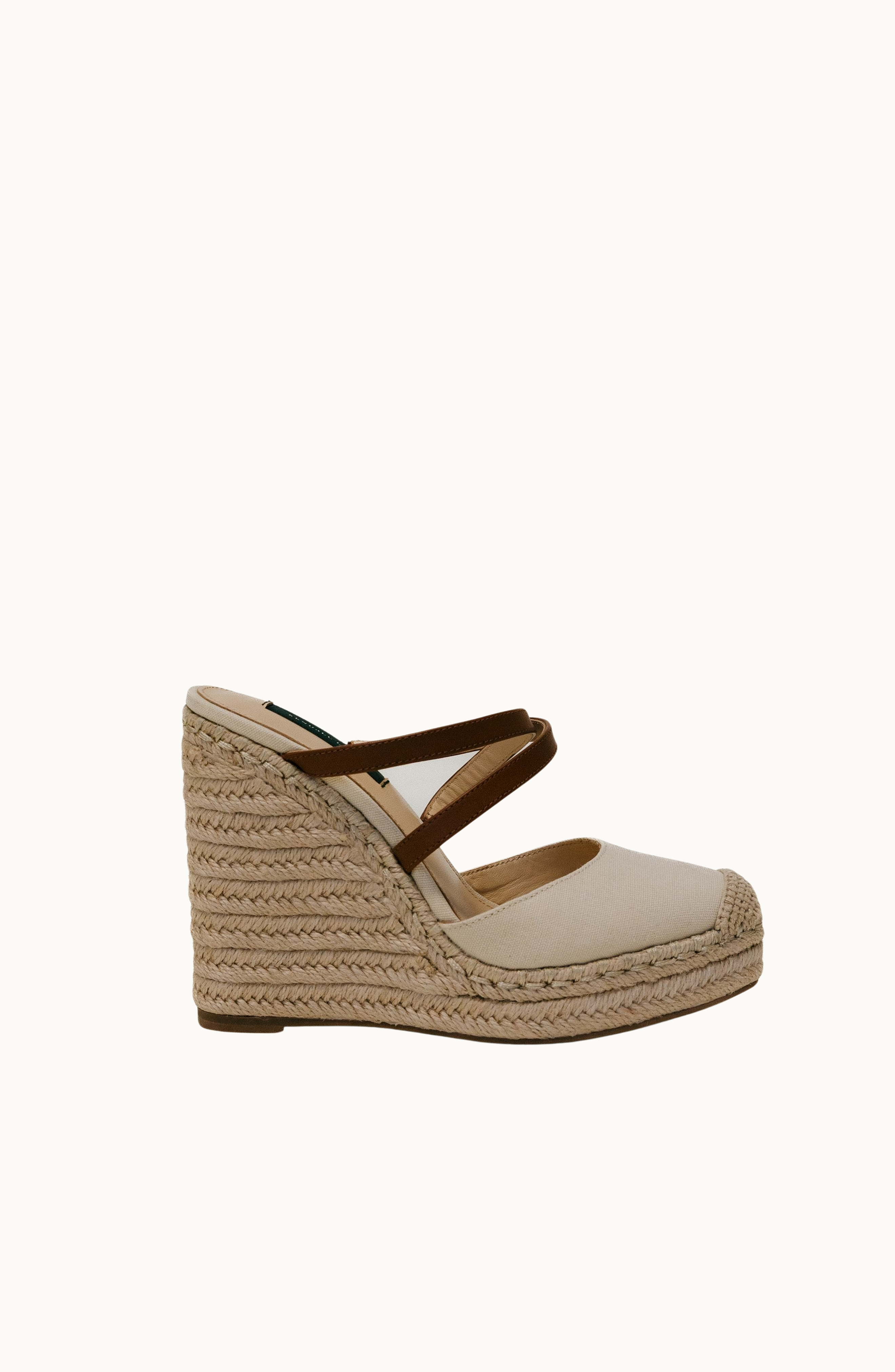 Kendall Louise Thimbles Wedges, Alternate, color, Brown & Cream