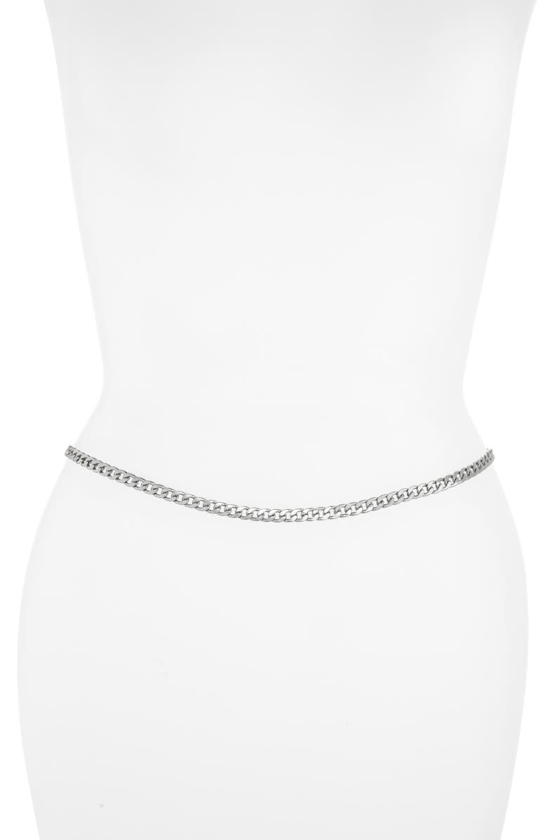 VIDAKUSH Belly Chain, Main, color, Silver