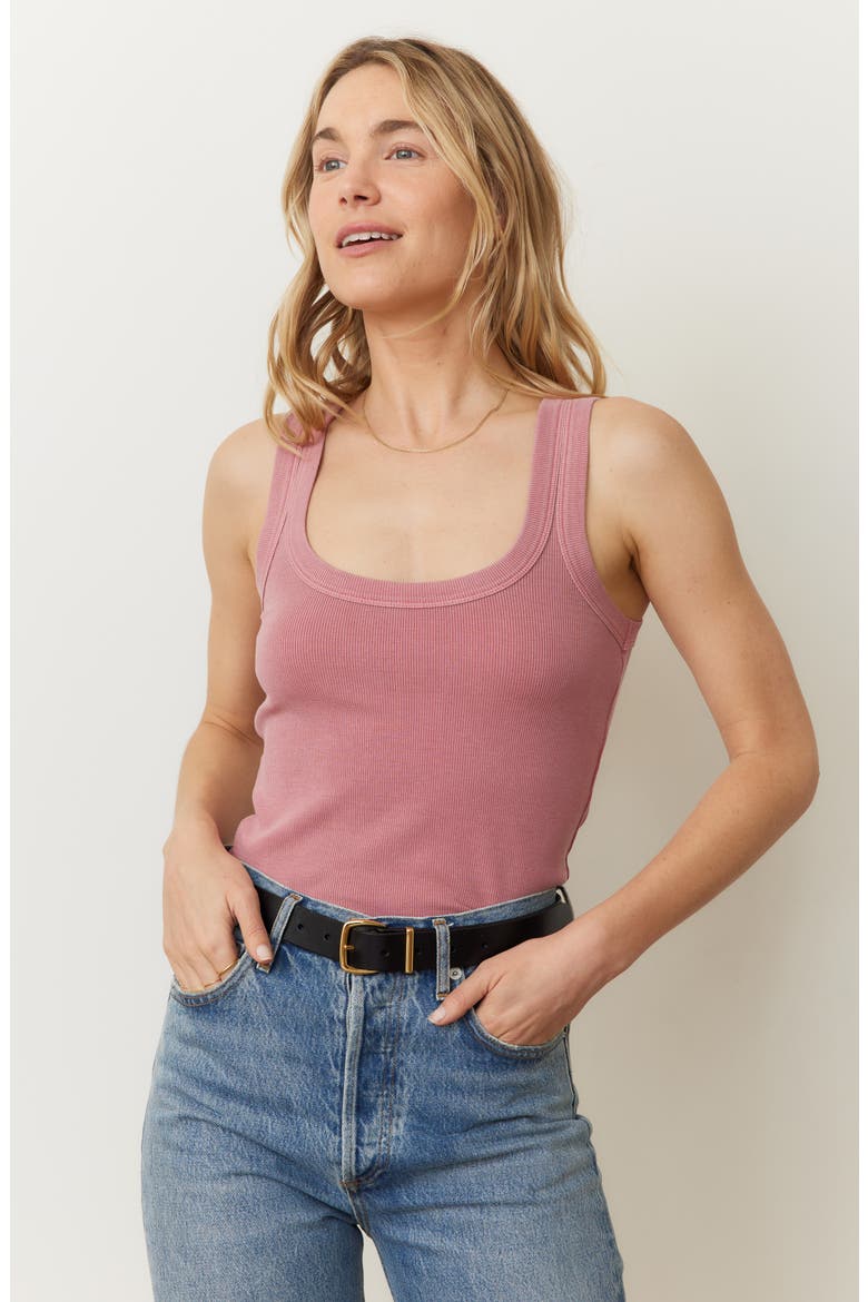 Lexi Sun-In Scoop Neck Rib Tank, Alternate, color, BRICK