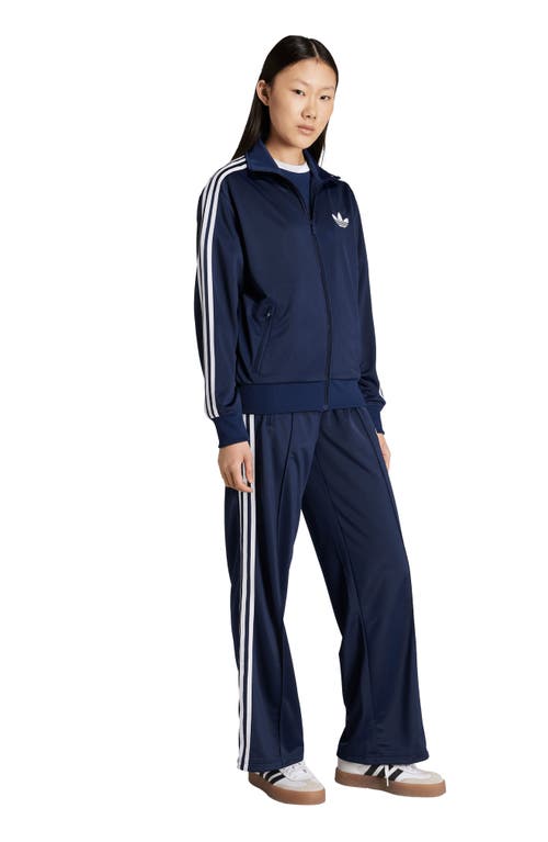 Adidas Originals Firebird Adicolor Three-stripe Logo Sweatshirt In Blue