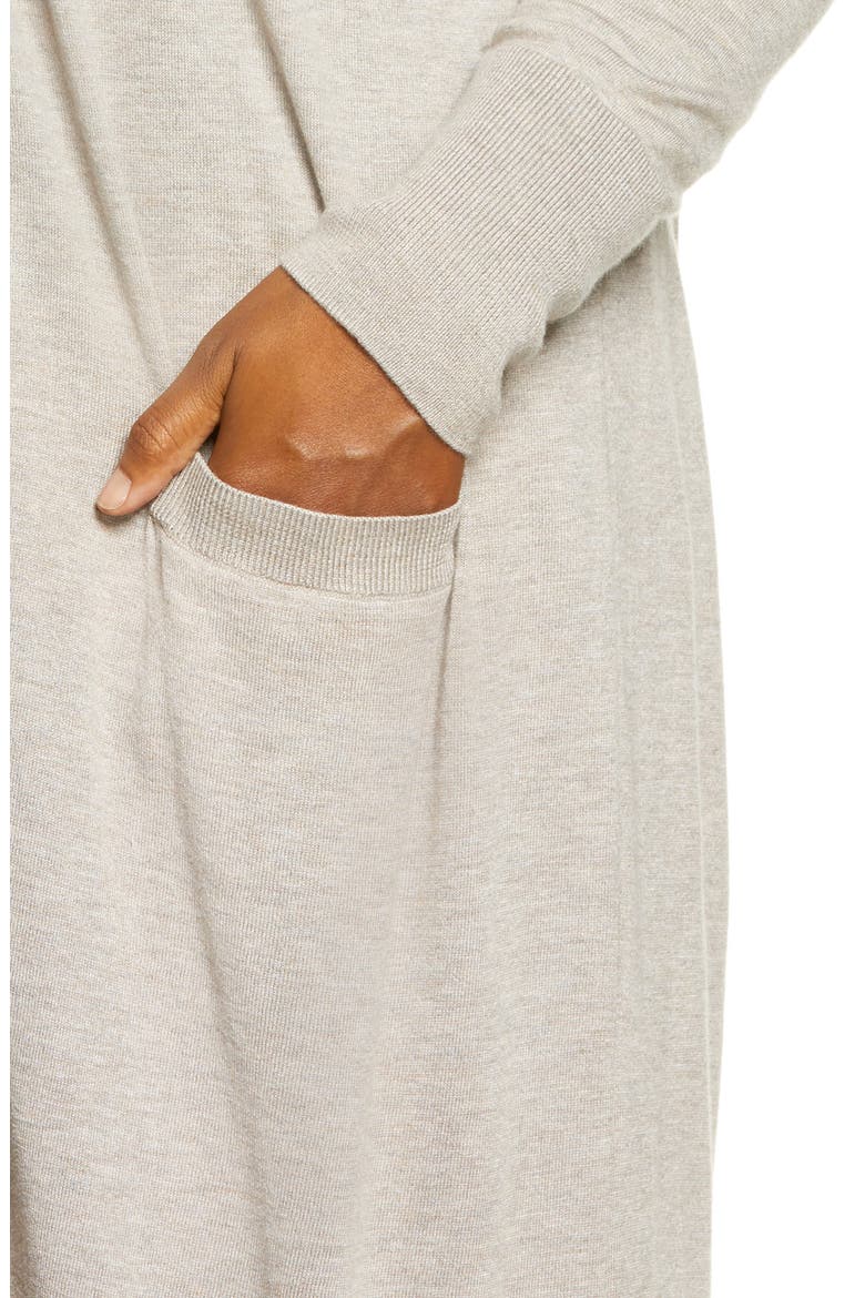 Long Cardigan, Alternate, color, TAN COBBLESTONE HEATHER