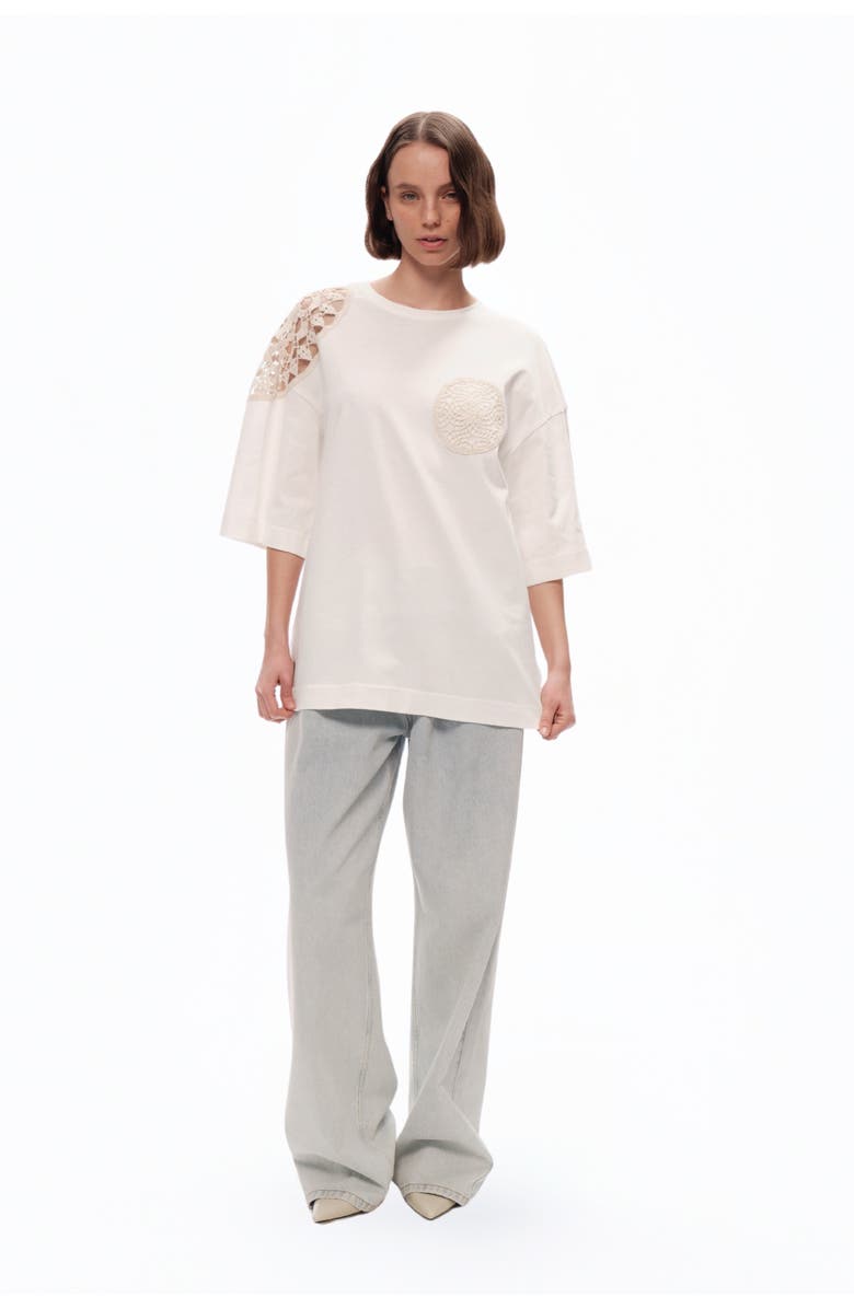 Nocturne Embroidered Detail T-Shirt, Alternate, color,