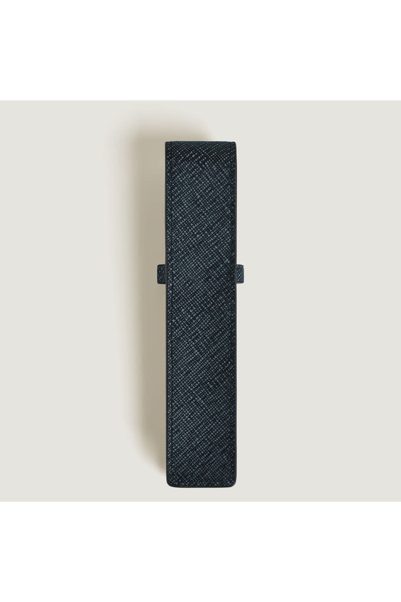 Sartorial Leather 1 Pen Pouch, Alternate, color, BLUE