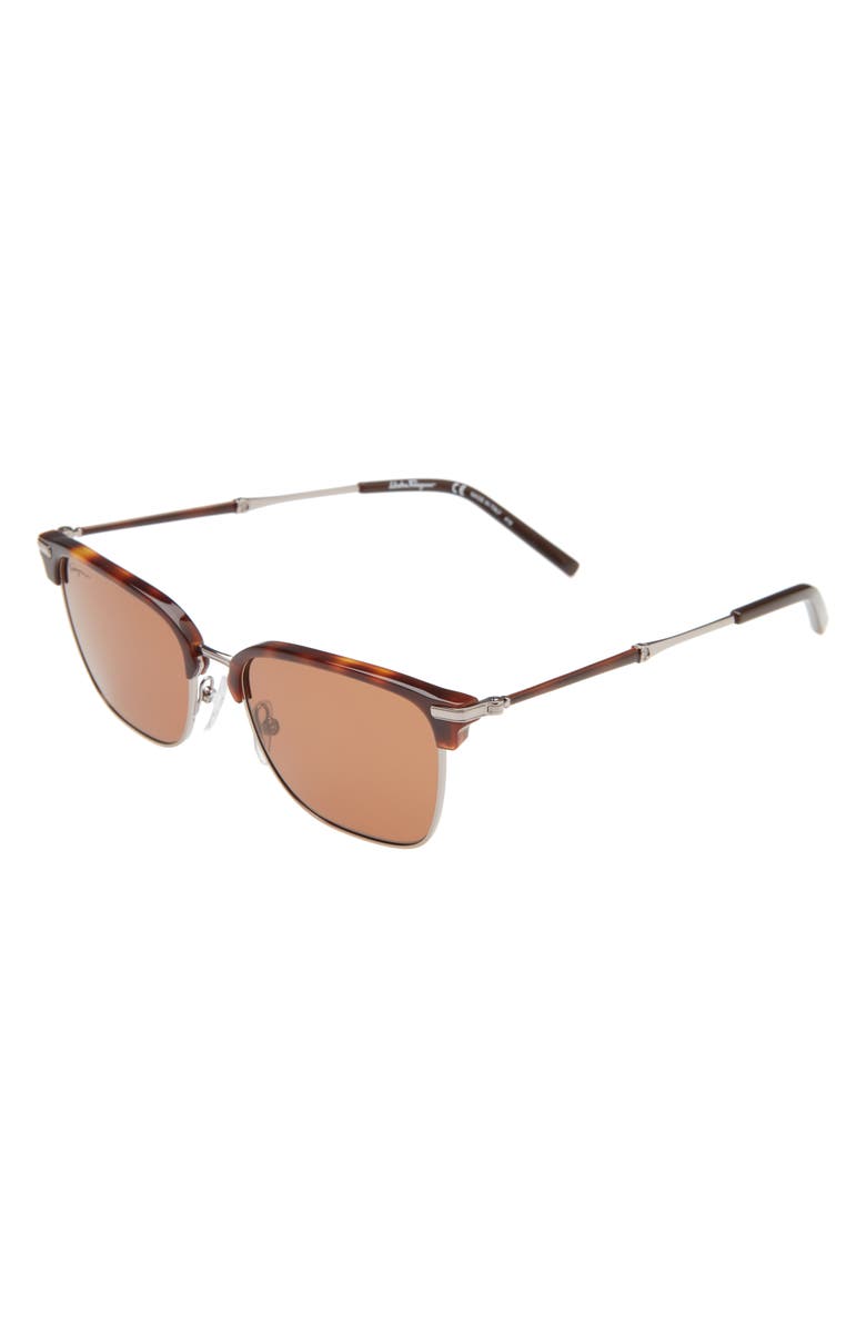 FERRAGAMO 53mm Polarized Square Sunglasses, Alternate, color,