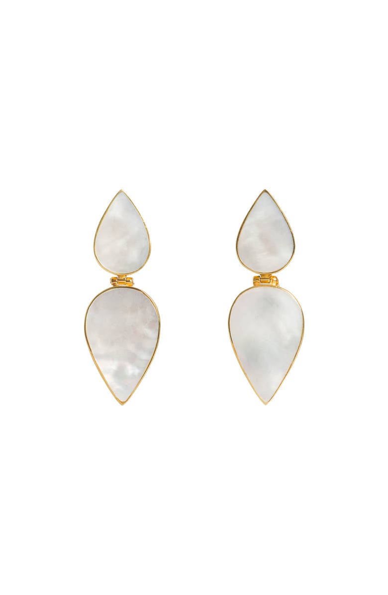 Freya Rose Warrioress Mother of Pearl Pear Drops, Main, color, Pear Drop