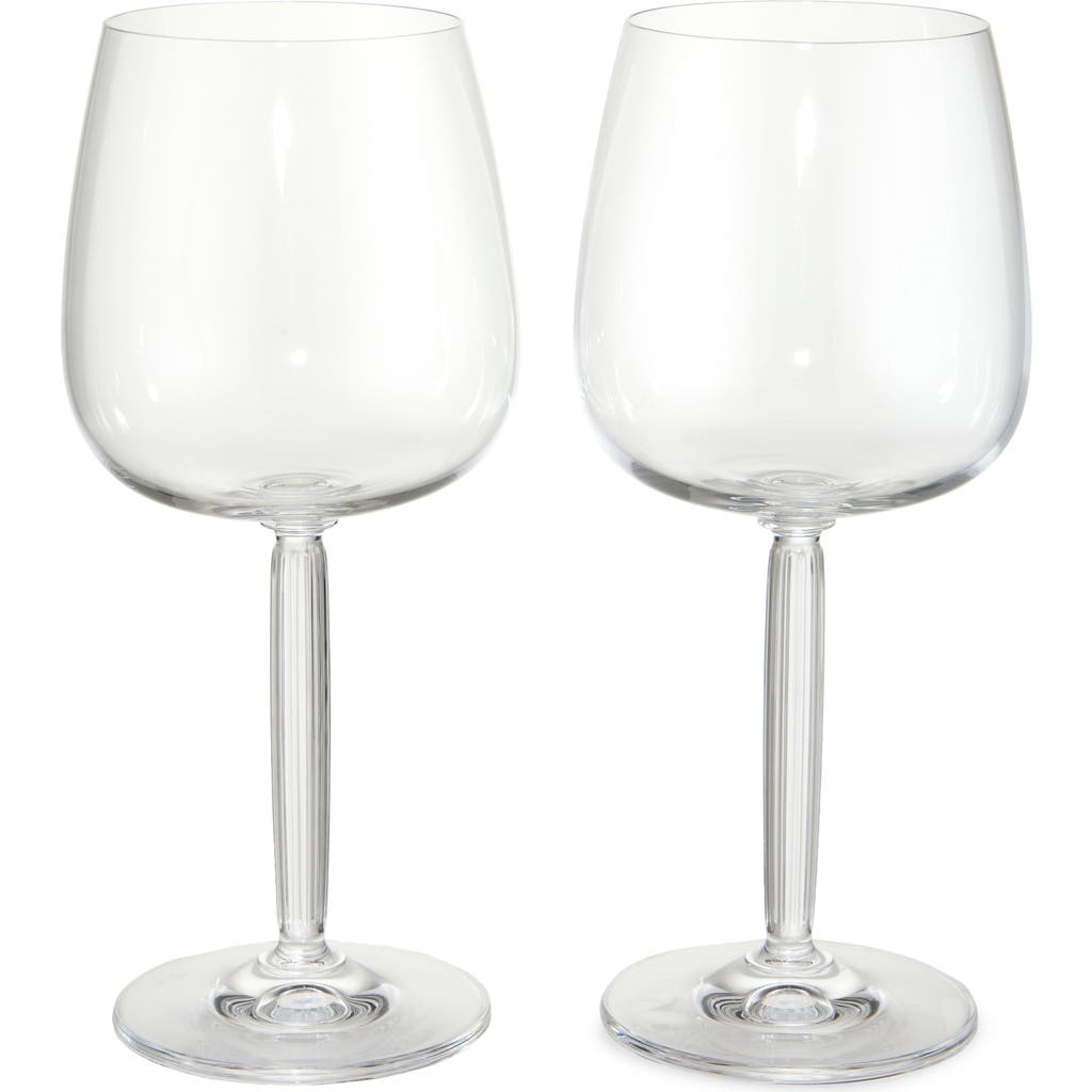 Kähler Kahler Hammershøi Set Of 2 Red Wine Glasses In Clear
