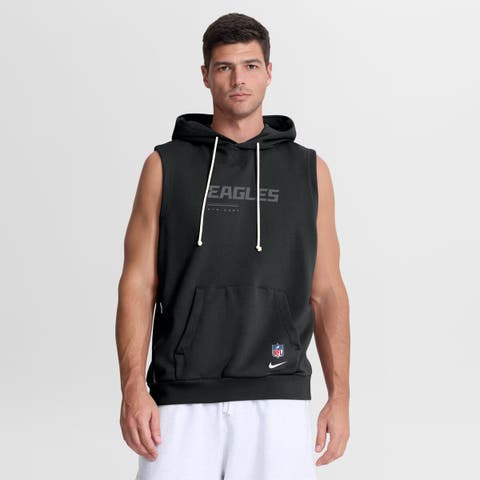 Men's Nike Black Philadelphia Eagles Sideline Standard Issue Dri-FIT Sleeveless Hoodie
