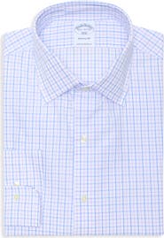 Brooks Brothers Regular Fit Plaid Cotton Dress Shirt