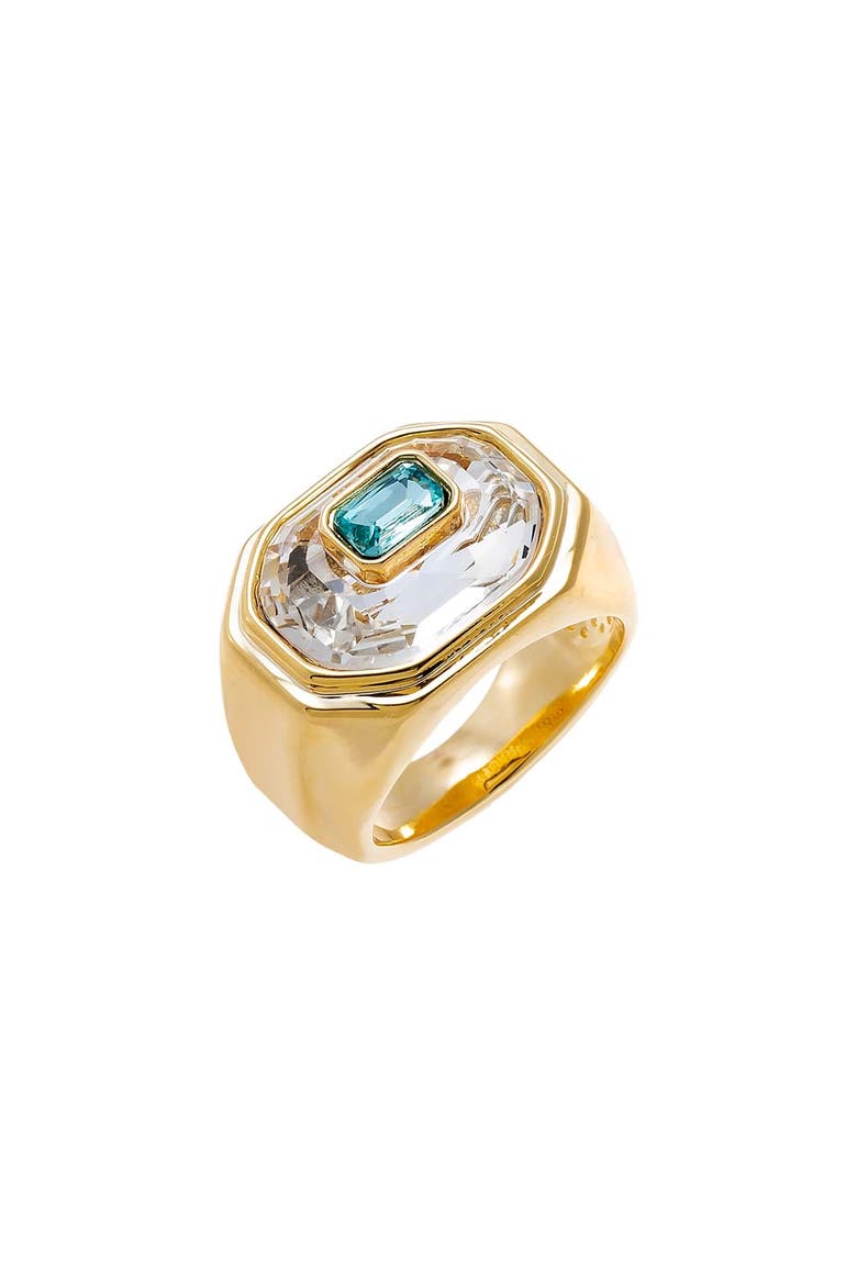 Crystal Duo Statement Ring, Main, color, Gold