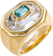 BY ADINA EDEN Crystal Duo Statement Ring