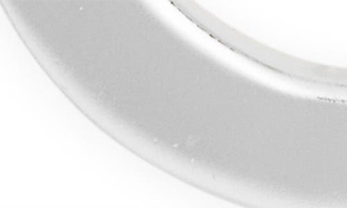 Argento Vivo Sterling Silver Thin Bar Hoop Earrings In Metallic