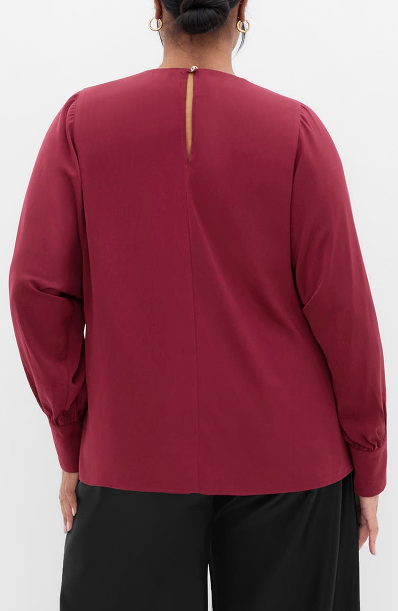 City Chic Katie Top, Alternate, color, Dark Cherry