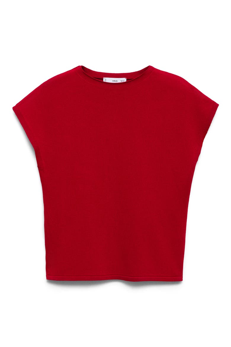 Fine Knit Sleeveless Sweater, Alternate, color, RED