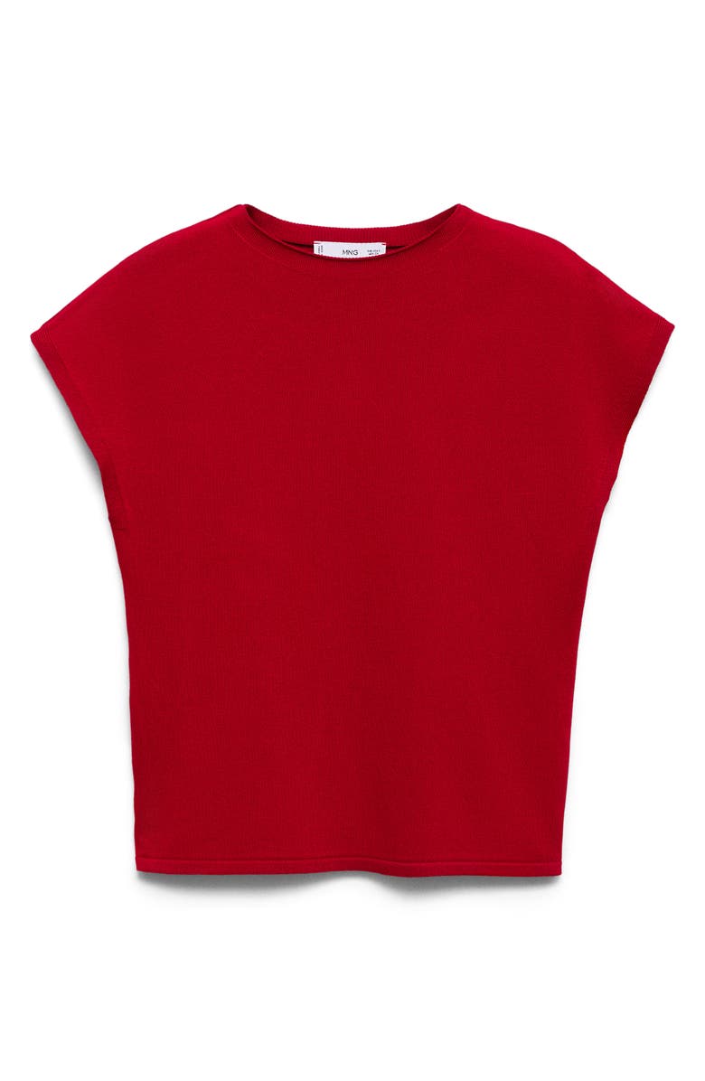 MANGO Fine Knit Sleeveless Sweater, Alternate, color, Red