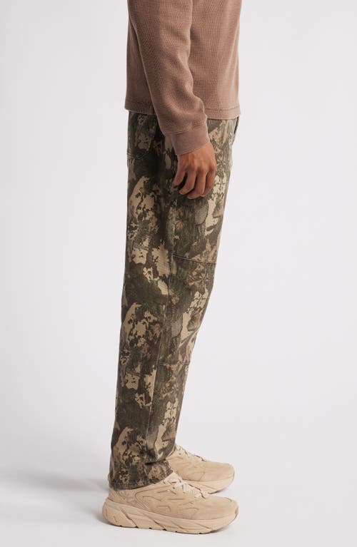 Bp. Camo Relaxed Fit Stretch Canvas Workwear Pants In Olive Camo Branch