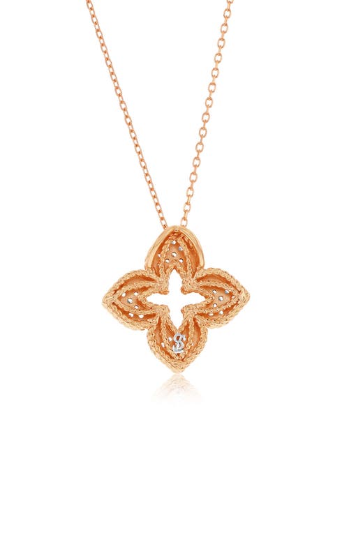 Suzy Levian Pavé Cubic Zirconia Clover Pendant Necklace