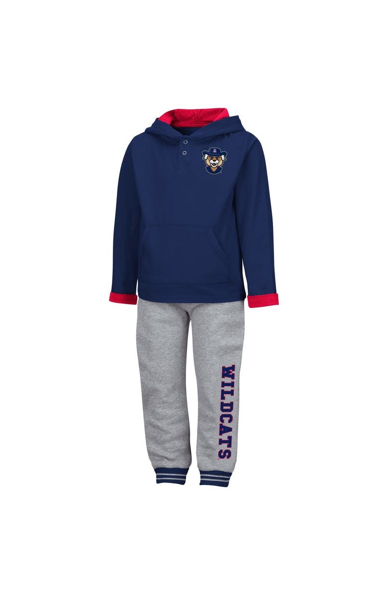 COLOSSEUM Toddler Colosseum Navy/Heathered Gray Arizona Wildcats Poppies Pullover Hoodie and Sweatpants Set, Alternate, color, Navy