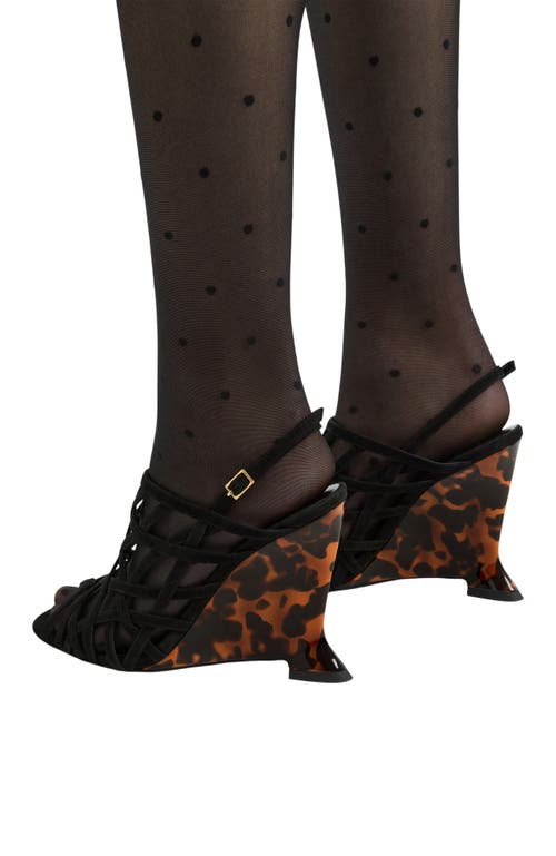Balmain Wedge Cage Sandals In Multicolor