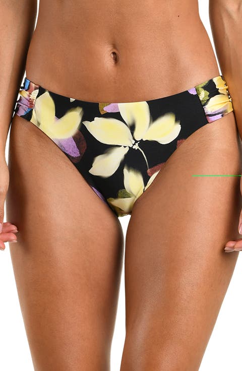 Afterglow Ruched Side Moderate Coverage Swim Briefs