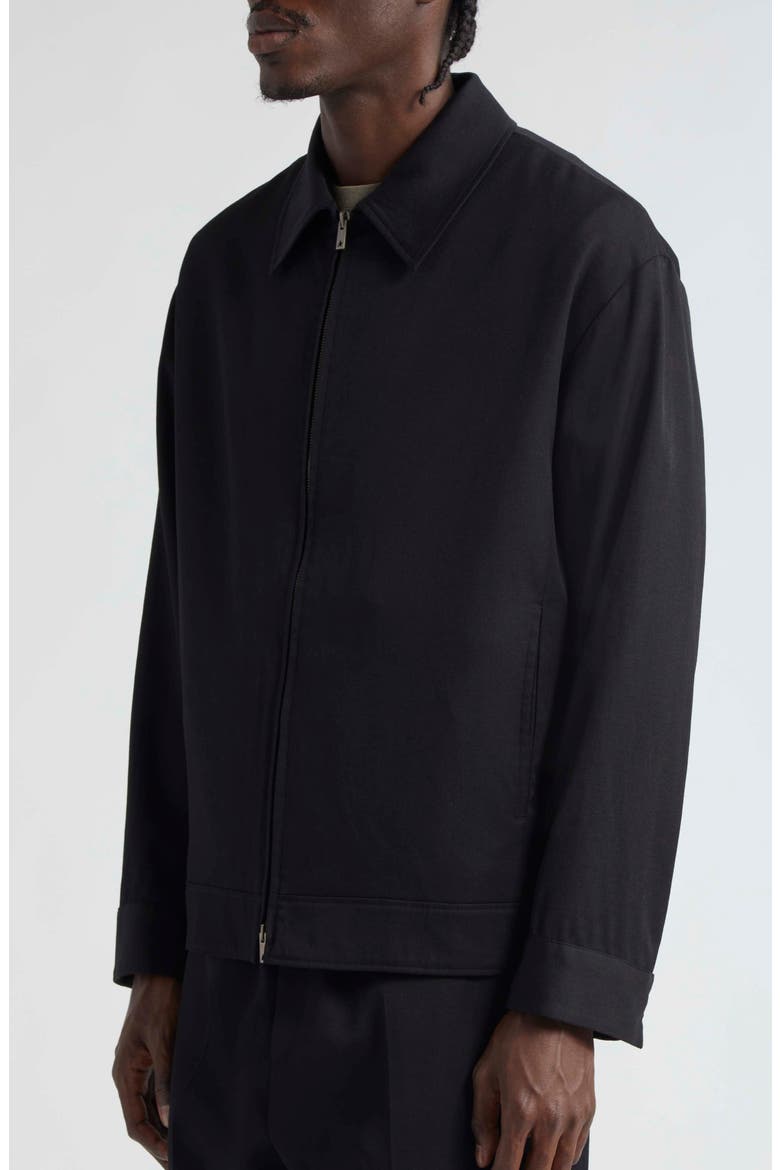 Luther Wool Gabardine Coach's Jacket, Alternate, color, BLACK
