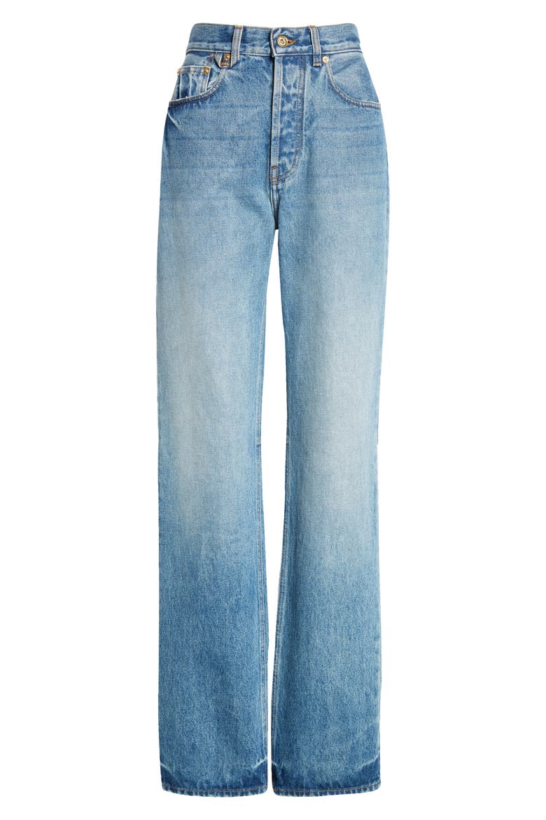 Le De-Nimes Droit Straight Leg Jeans, Alternate, color, BLUE/TABAC 33C