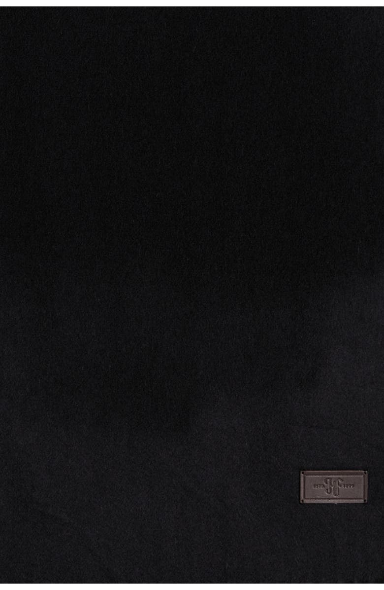 Hickey Freeman Cashmere Fringe Scarf, Main, color, Black
