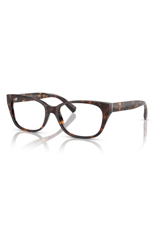 Tiffany & Co . 54mm Pillow Optical Glasses In Havana